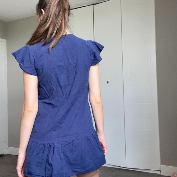 Blue button up dress - Picture 2 of 4